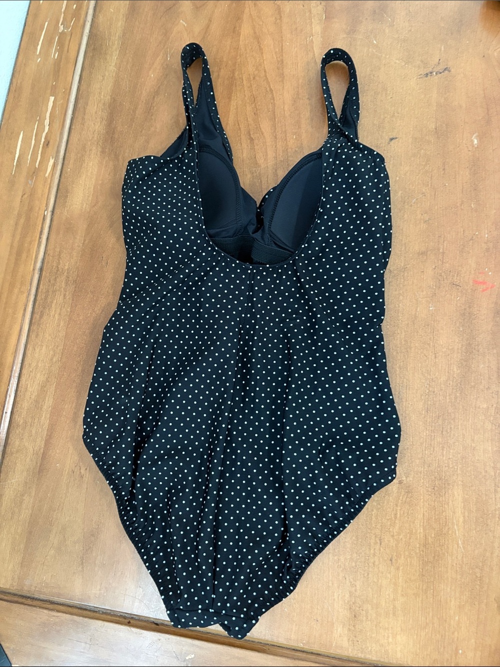 Miracle Suit Black Polka Dot Surplice Women's One Piece Swimsuit Size 12 - Picture 5 of 12